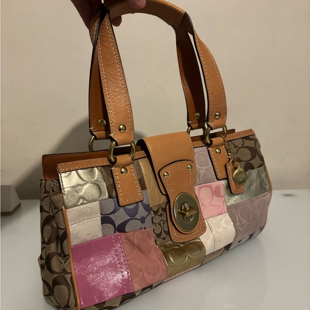 Coach Multicolor Patchwork Shoulder Bag